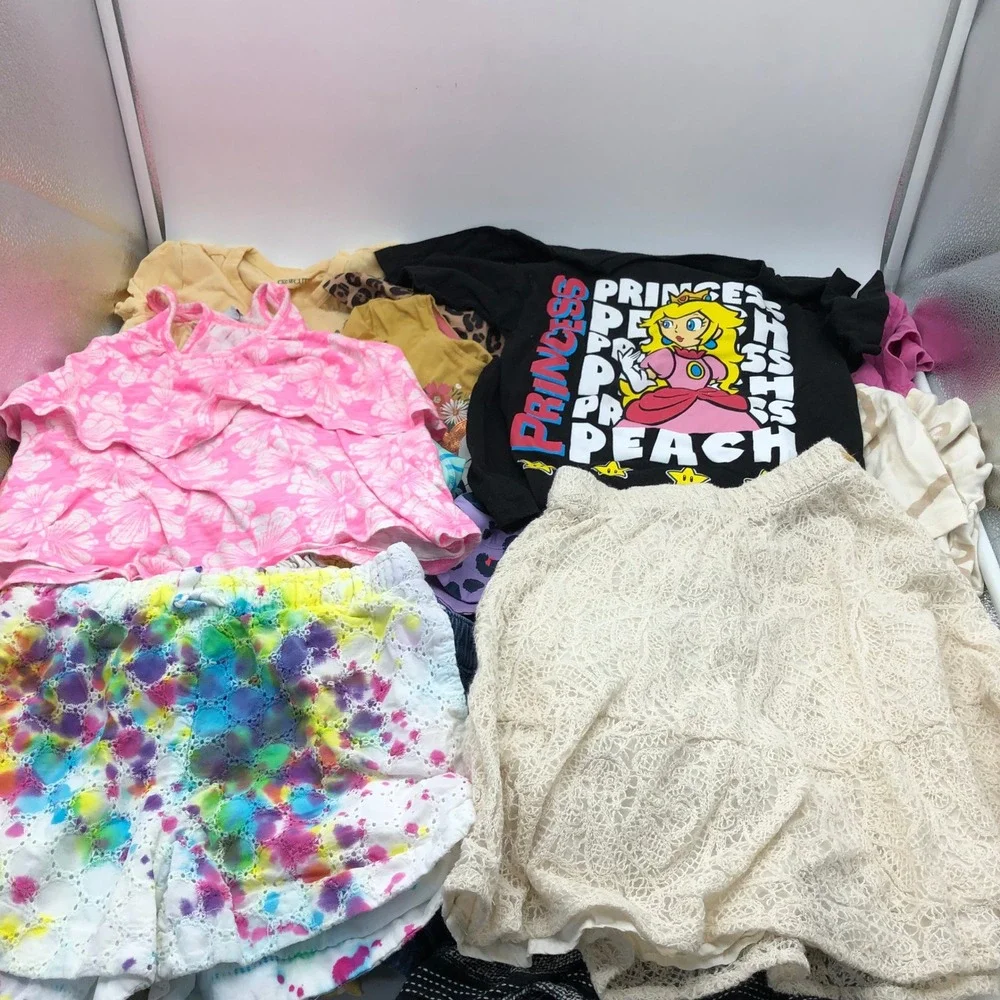 Girls 6X/6-7 Spring Summer Clothing BUNDLE Lot Short Sleeve Tops Bottoms